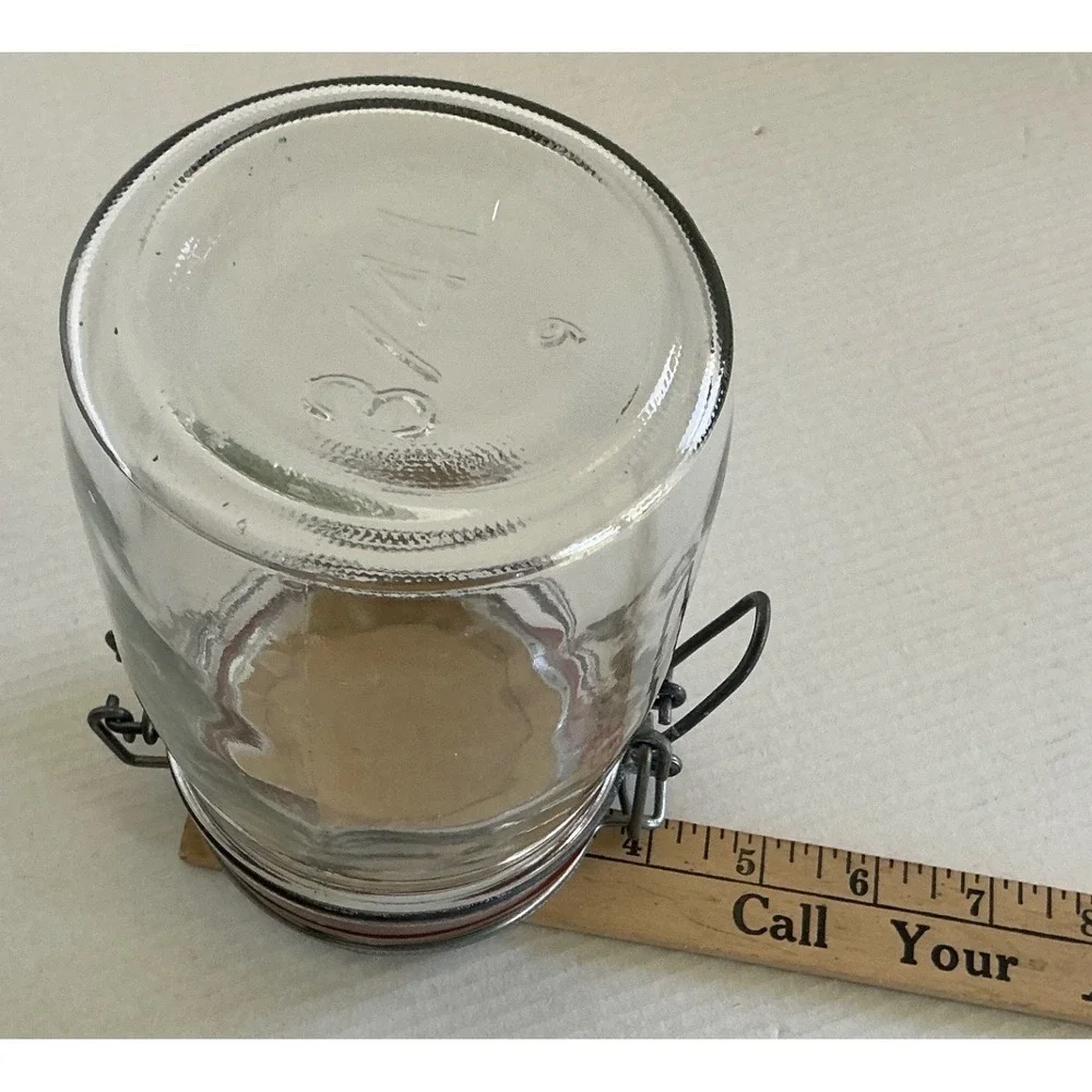 Iowa State Cyclones Glass Jar Cross Stitch Mascot Cy 0.75L Storage